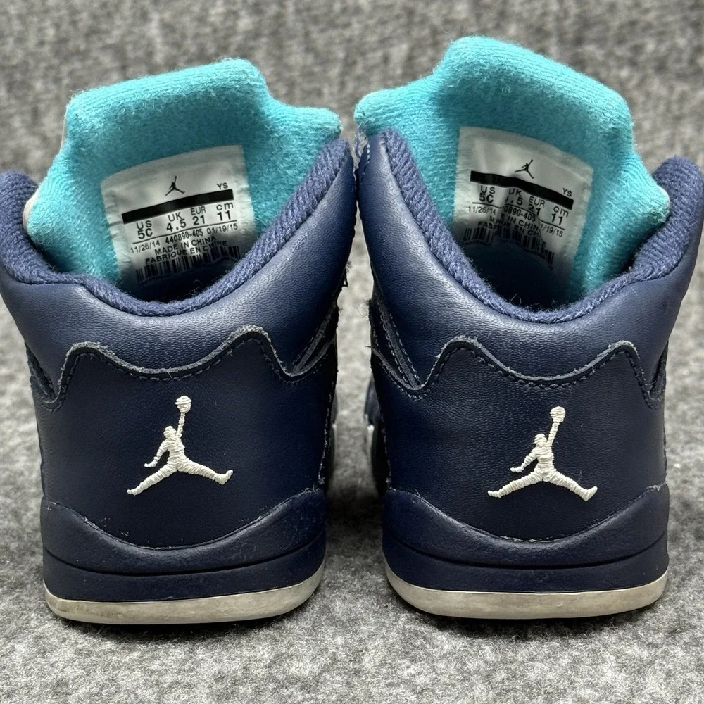 Nike Air Jordan 5 Retro Obsidian Blue 440890-405 Toddler Baby Size 5C